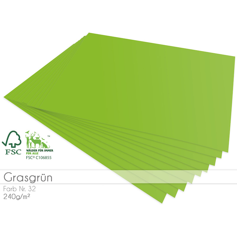 Cardstock Grasgrün 5er