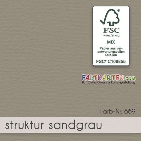 Cardstock Struktur Sandgrau 25er