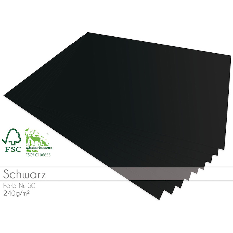 Cardstock Schwarz 25er