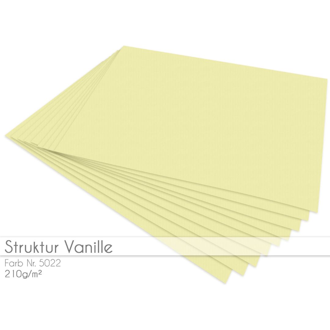 Cardstock Struktur Vanille 25er