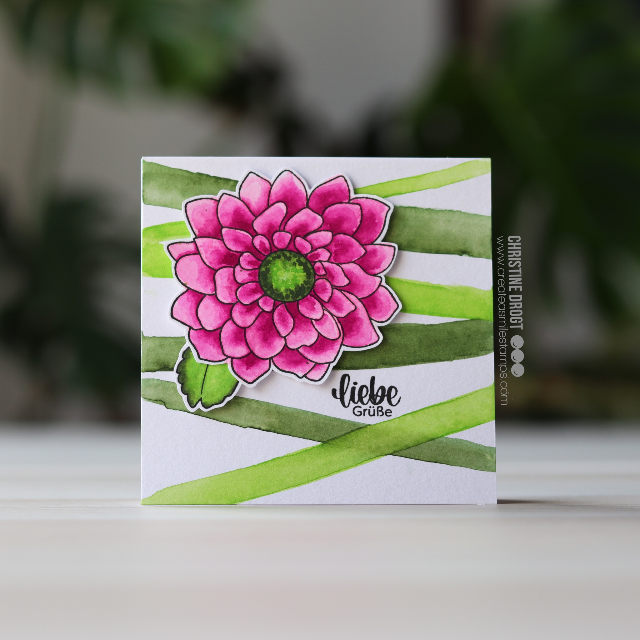 Stempel A6 Blatt und Blüte