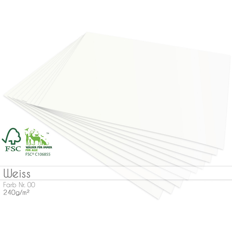 Cardstock Weiß 5er