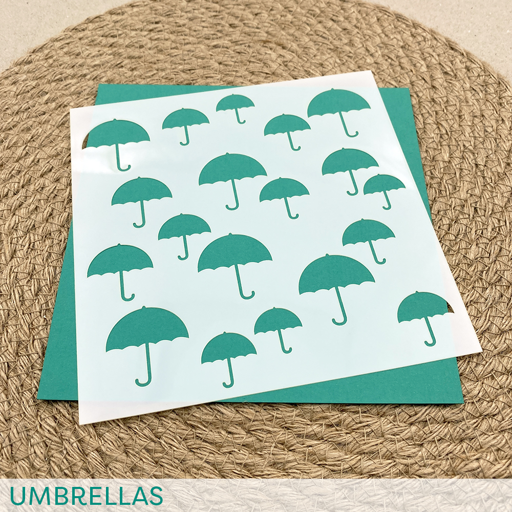 Stencil: Umbrellas