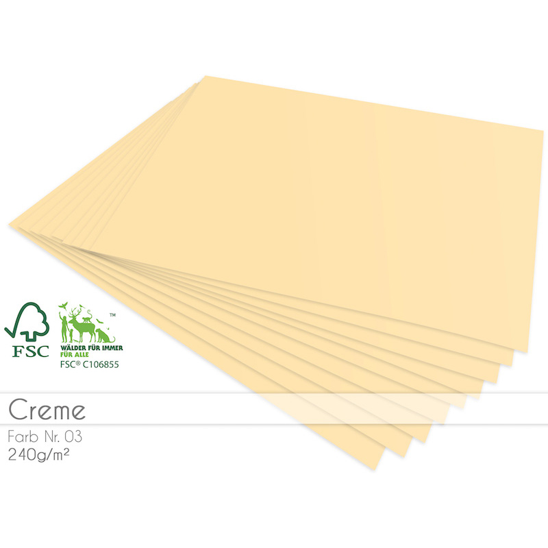 Cardstock Creme 5er