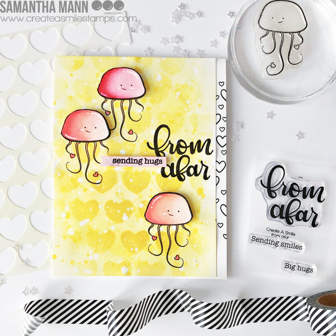 Stencil: Big Hearts Polka