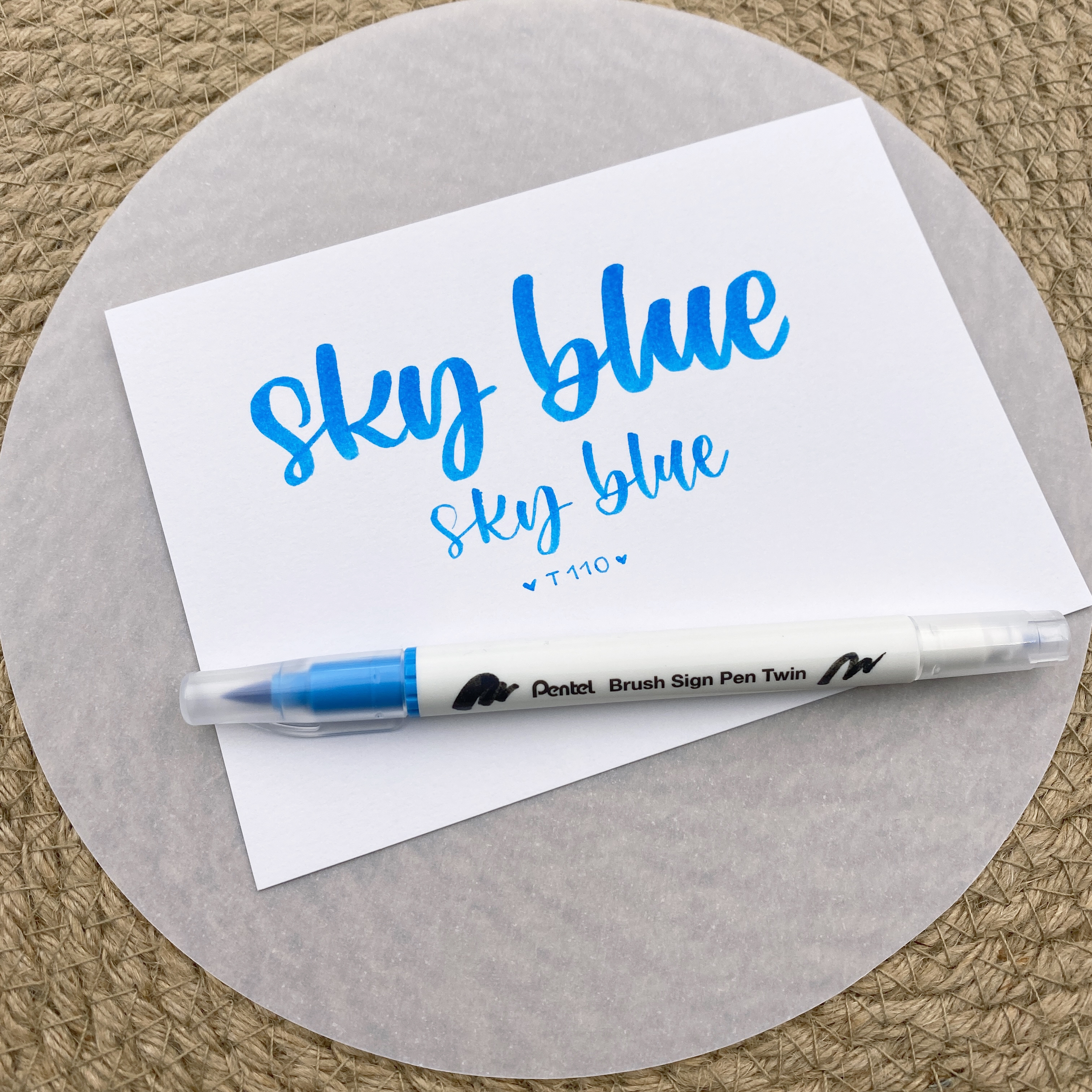 Pentel Brush Sign Pen Twin 110 Sky Blue