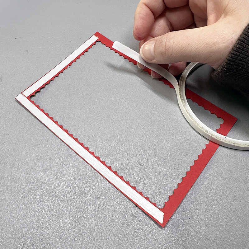 5) Rahmen auf Vellum kleben