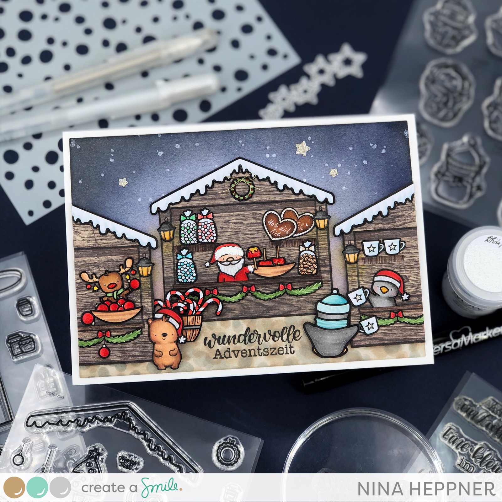 Stempel A6 Auf dem Markt Weihnachts-Add-On