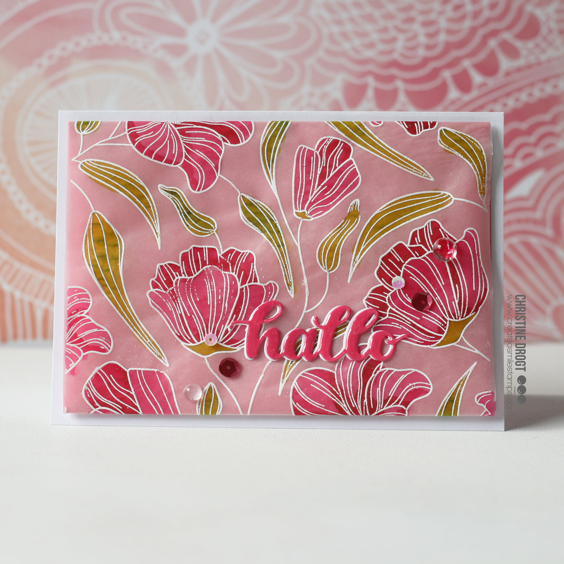 Stempel A5 Floral Background