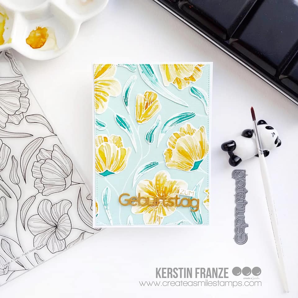 Stempel A5 Floral Background