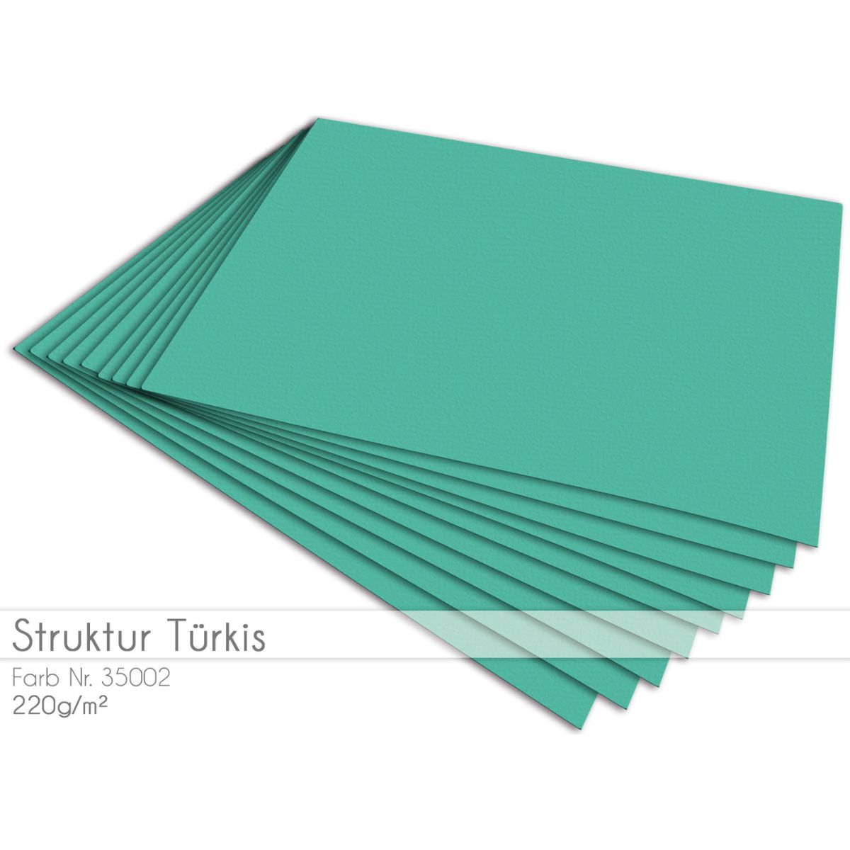 Cardstock Struktur Türkis 5er