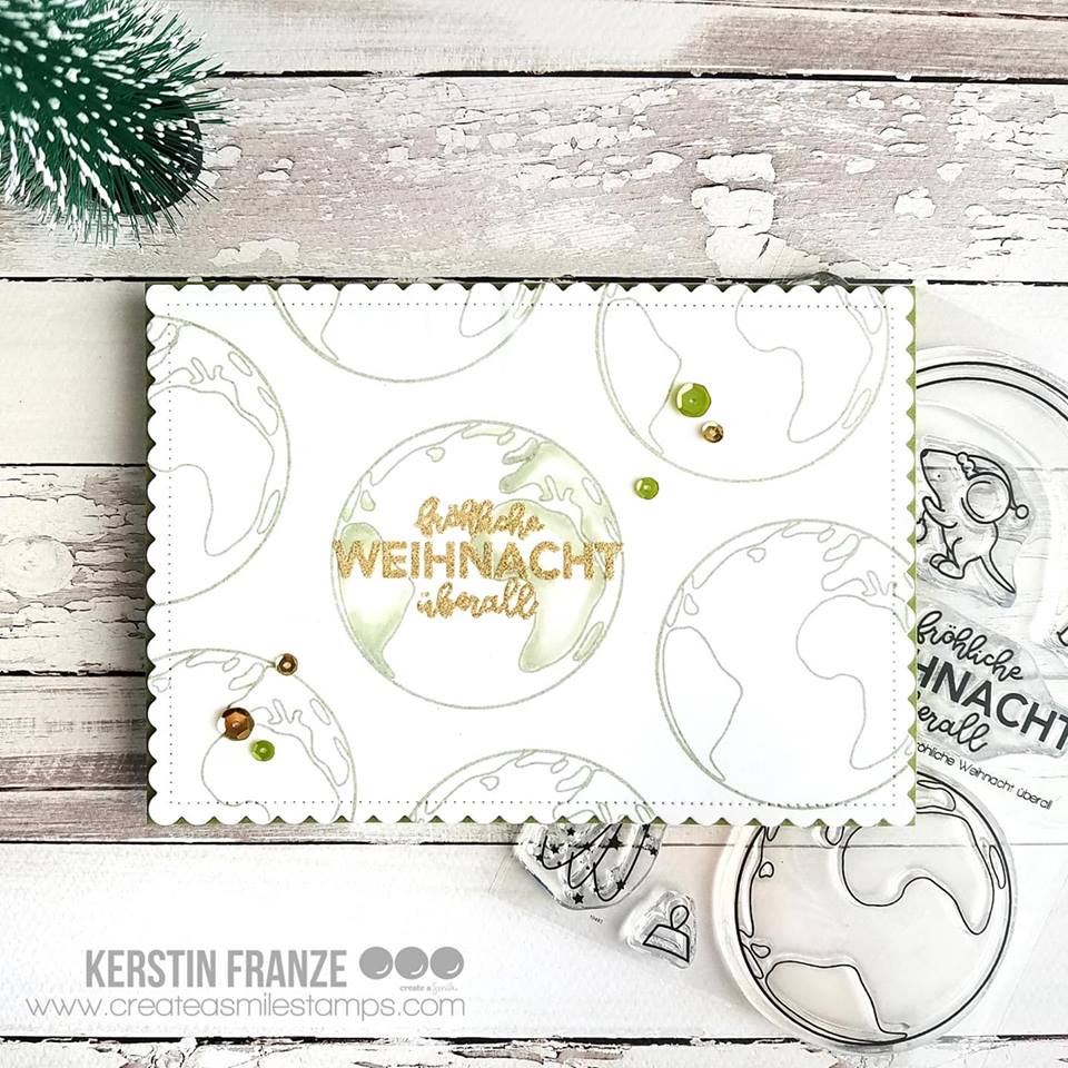 Stempel A6 Fröhliche Weihnacht überall