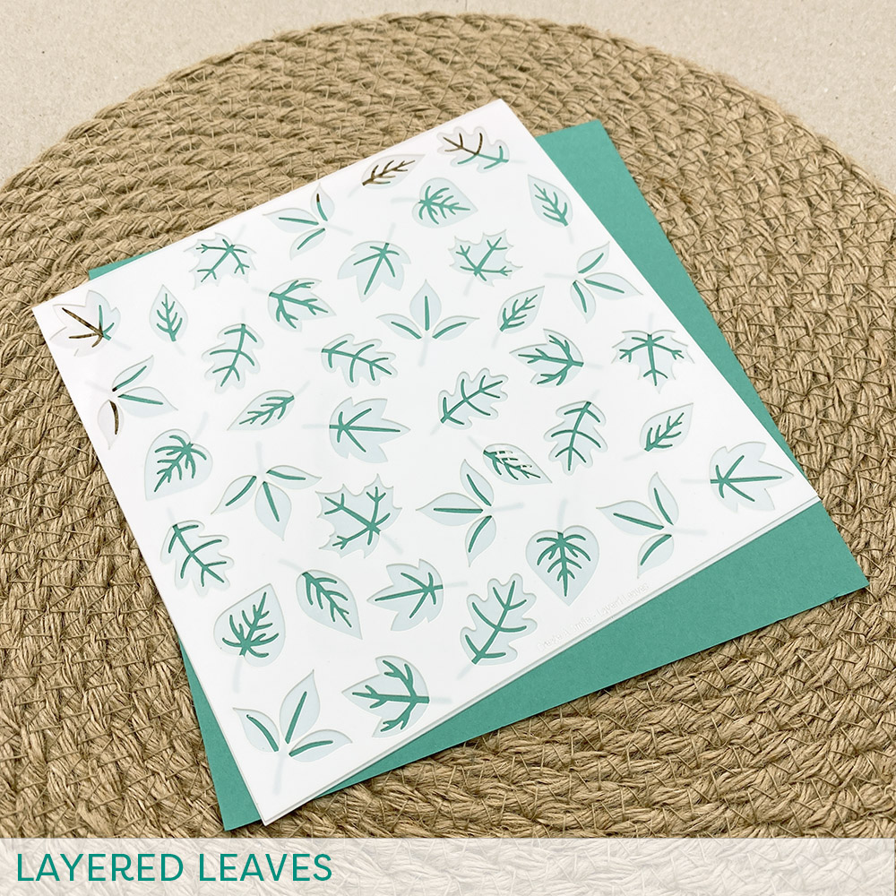 Stencil: Layered leaves (2er Set)