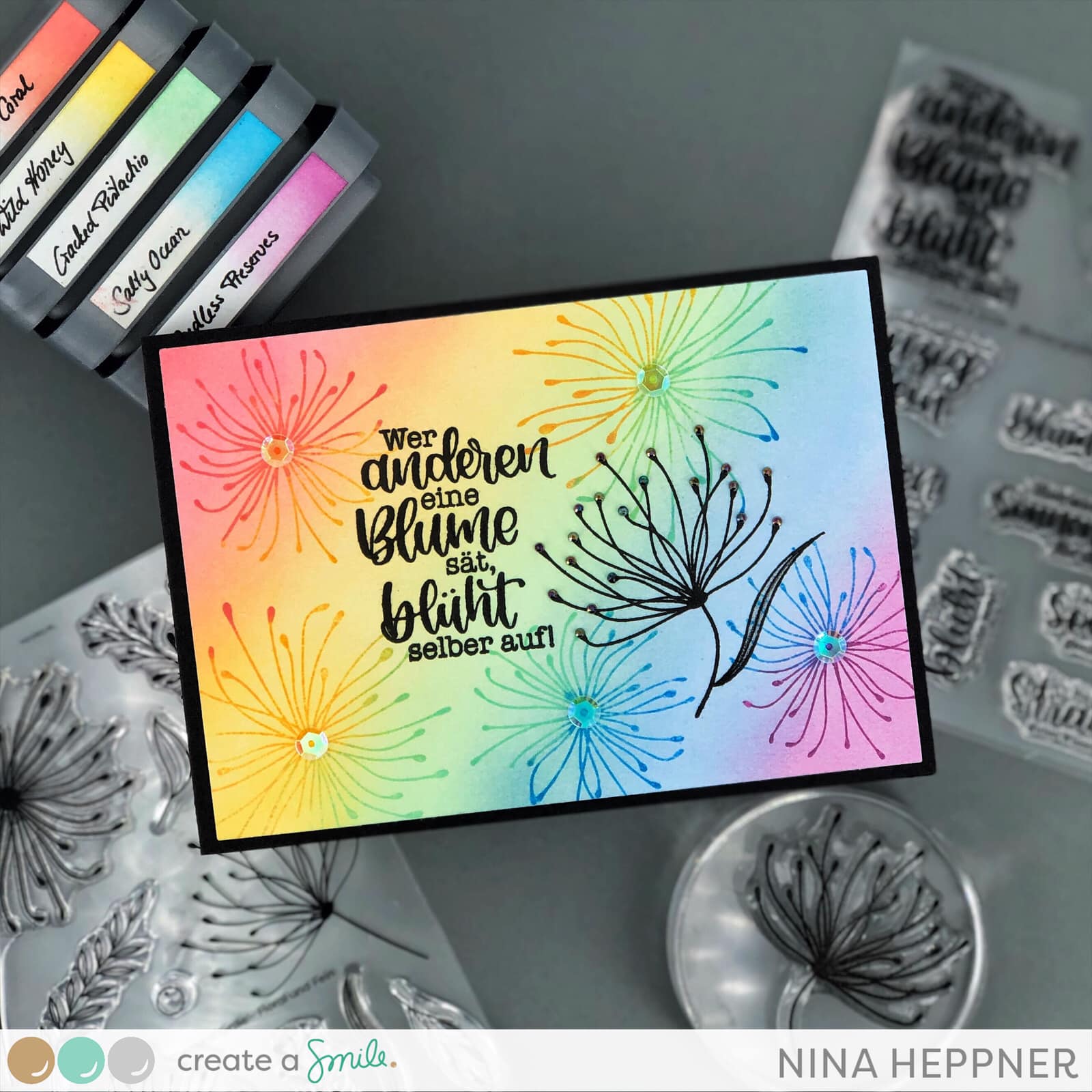 Stempel A6 Floral und fein