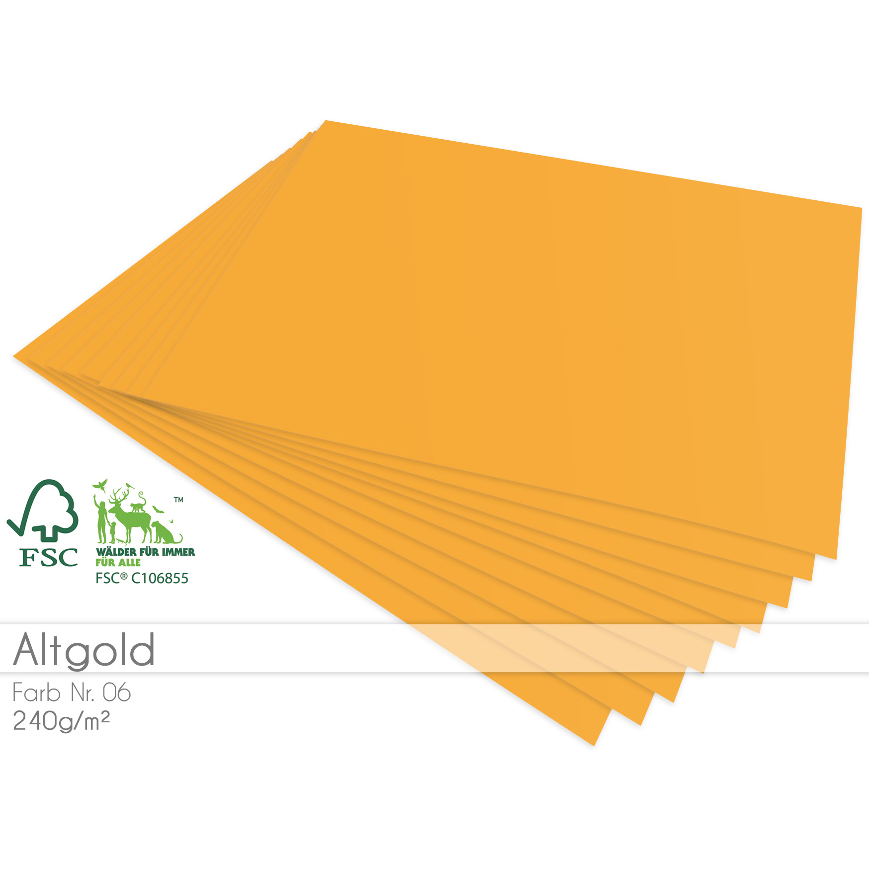 Cardstock Altgold 5er