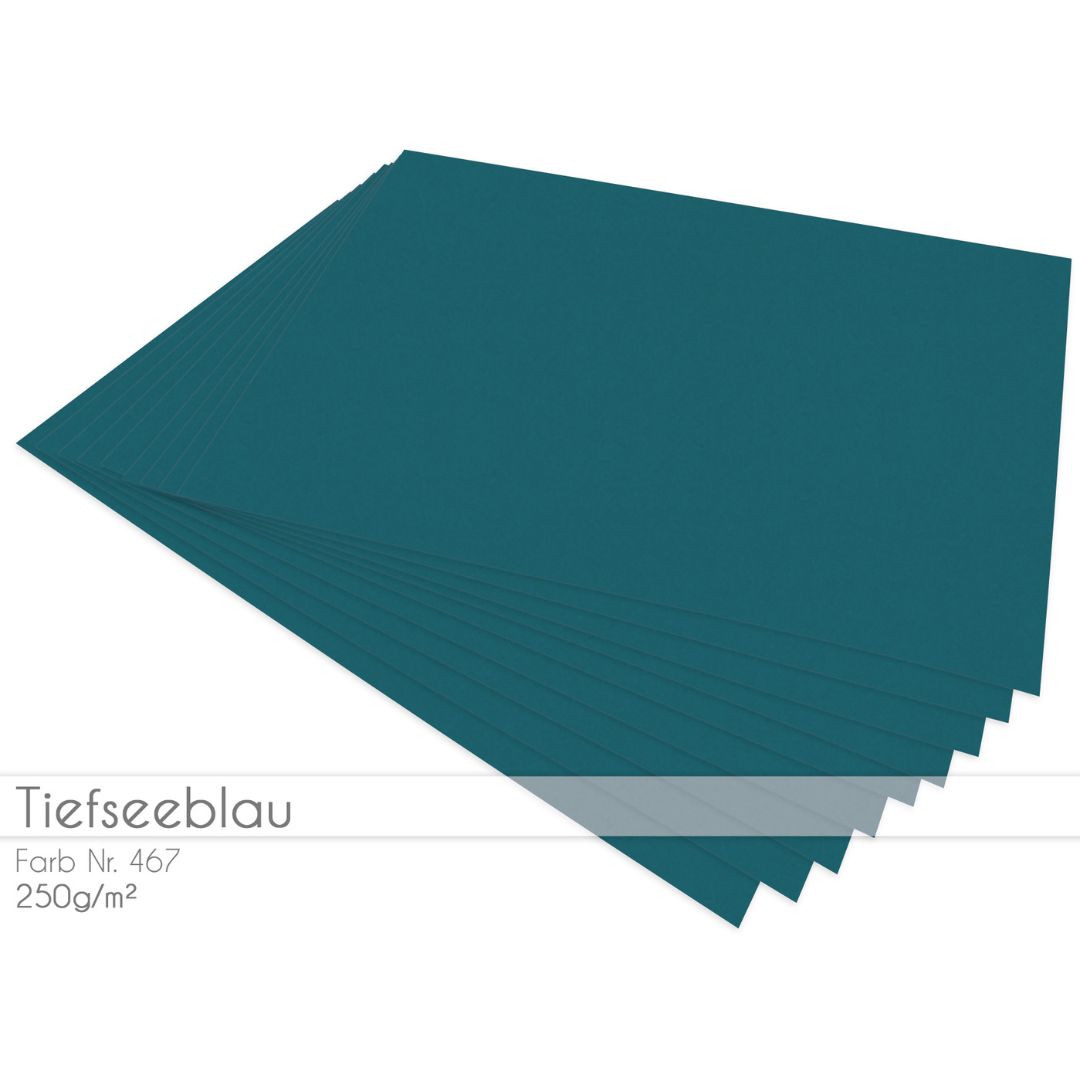 Cardstock Tiefseeblau 5er